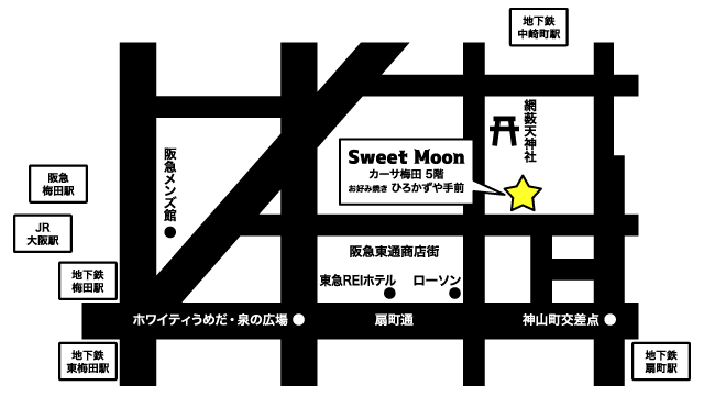 Sweet Moon アクセスマップ